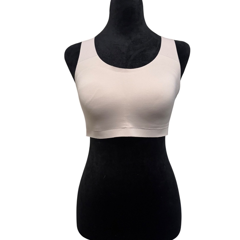 Lululemon Enlite Bra Women 34D Barely Beige Crisscross Back